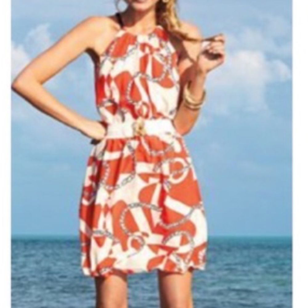Lilly Pulitzer Booze Cruise Kennet Silk Nautical Rope Dress Size S